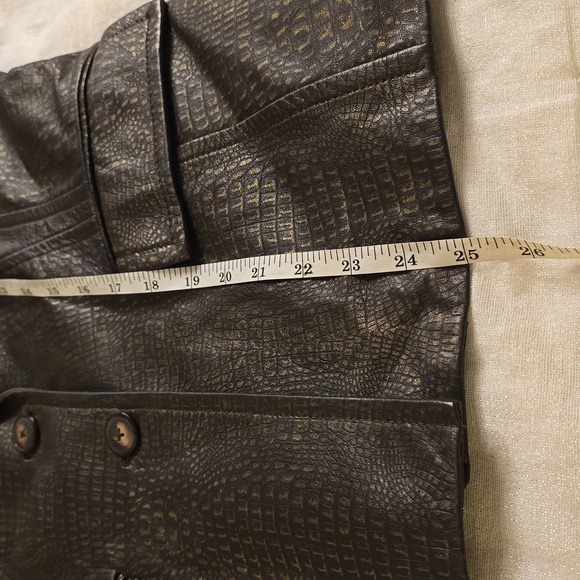Alfani Black Textured Leather Jacket - Picture 10 of 14